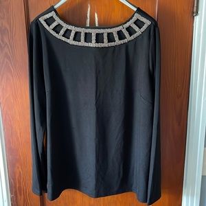 Limited, Black top with silver beading, XL